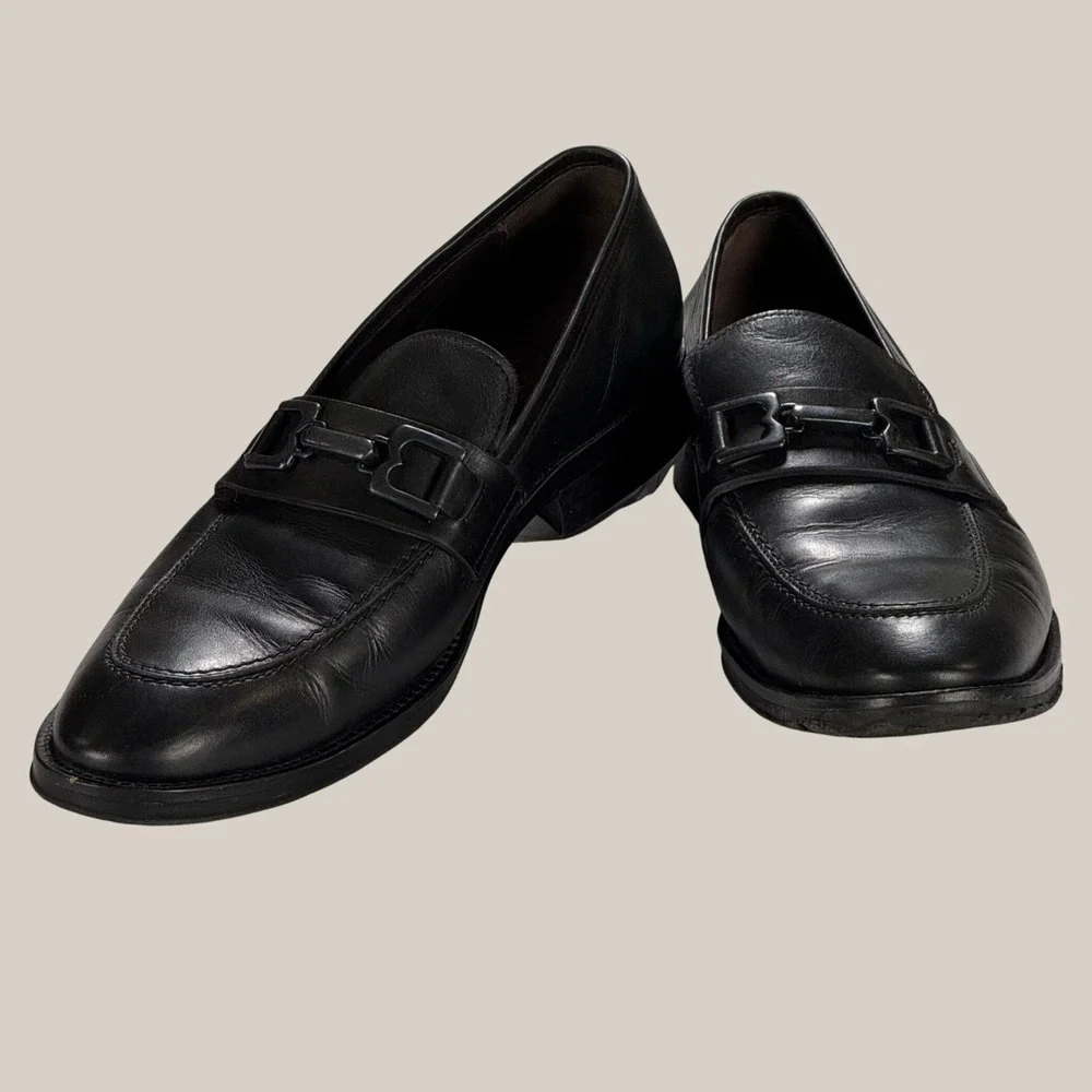 Bruno Magli Corrado Loafers Men 10.5 M Black Leather Horsebit Dress Shoes